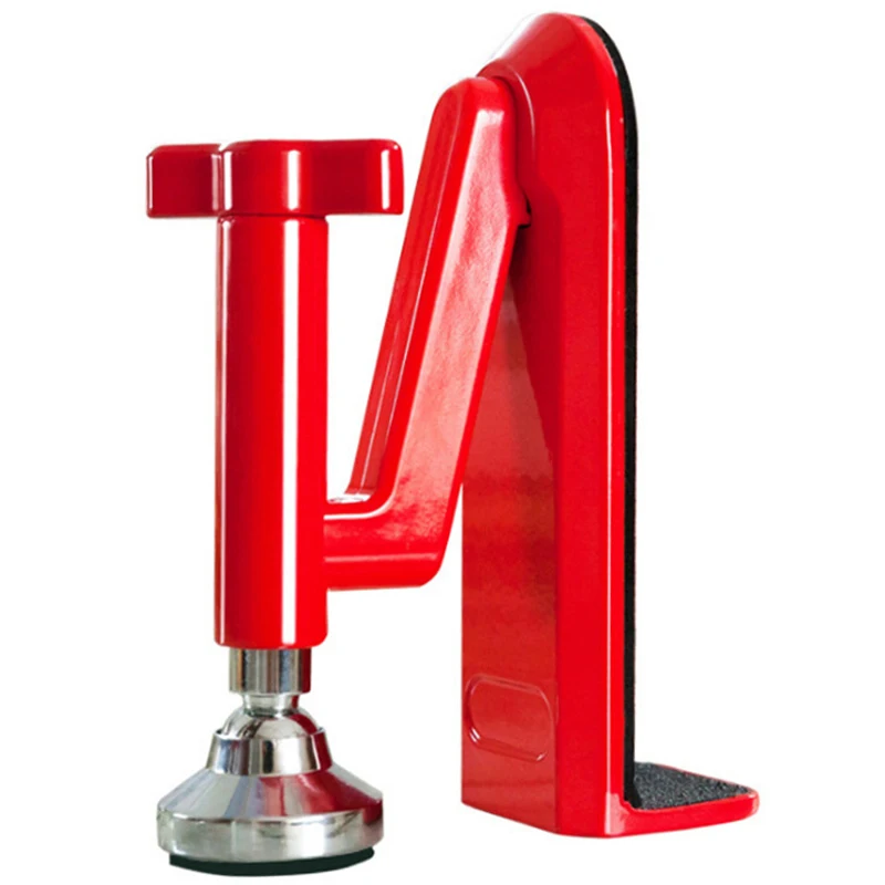 

1Pcs Red Metal Door Stops Mounted Nail-Free Door Stopper Floor Doorstop Hardware Door Security Devices Bedroom Hotel Home