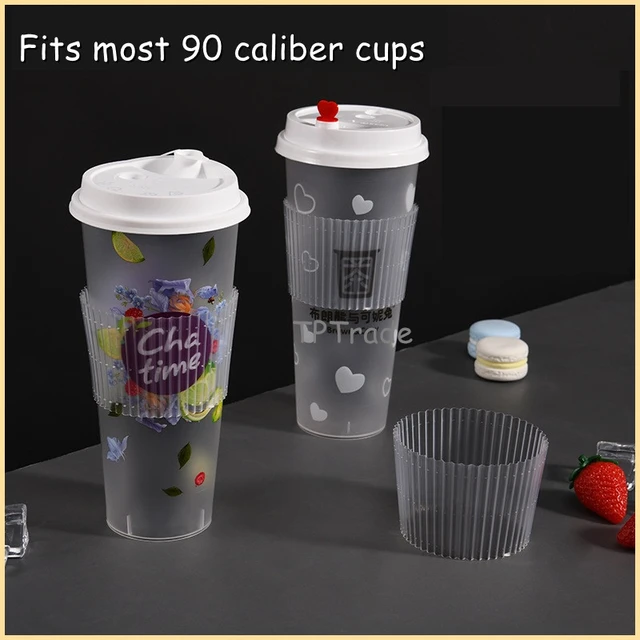 Silicone Cup Sleeve Reusable Non-slip Heat Insulation Colored Coffee Cup  Cover For Iced Hot Drink Water Bottle Cups Accessory - AliExpress