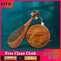Wood Combs for Women Comb Set African Rosewood Wooden Hair Comb Anti-static Birthday, Girl, Valentine's Day, Teacher's Day Gift
