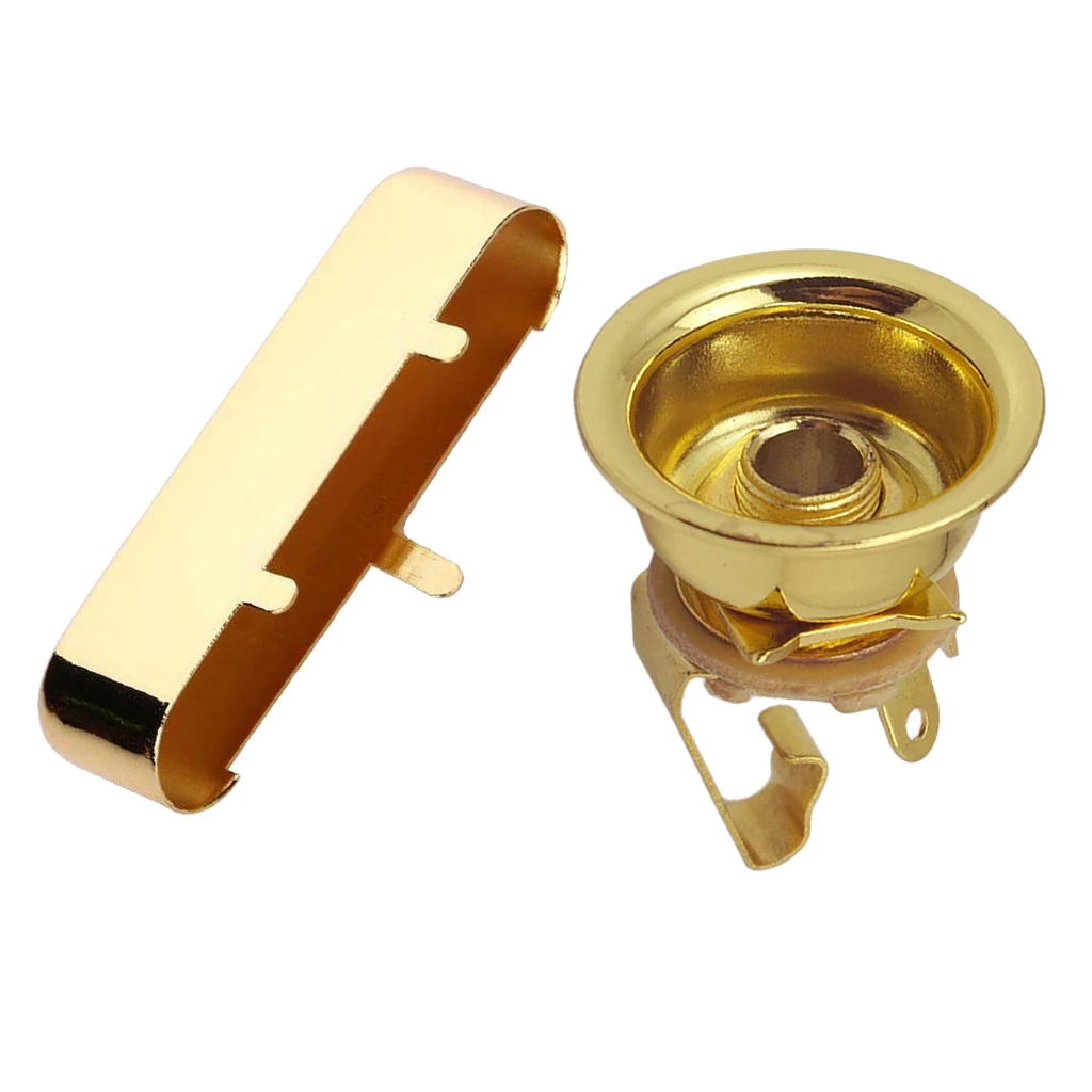 1/4inch Mono Output Jack Socket with Cover for Telecaster Electric Guitar