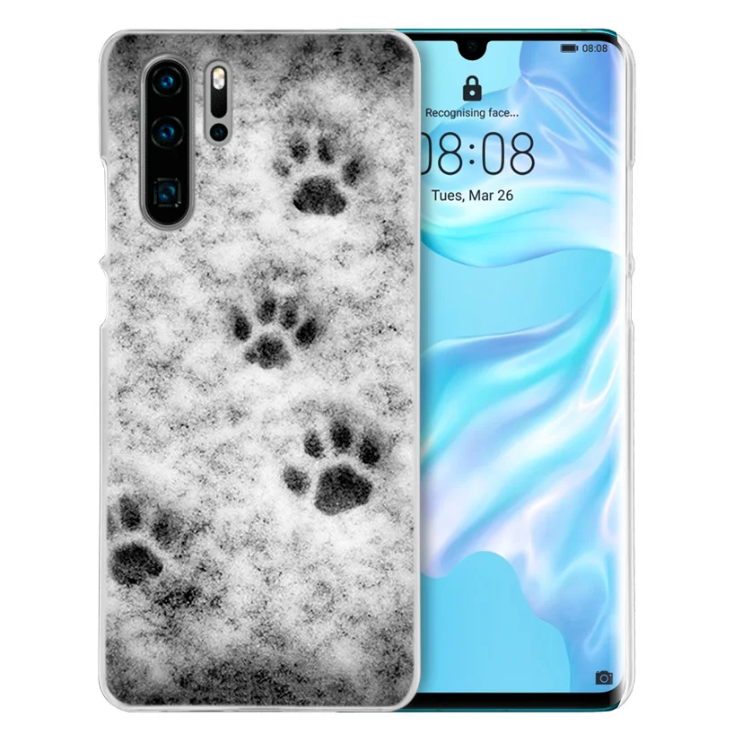 Отпечаток лапы собаки Щенячий чехол для huawei Коврики 30 20 10 P20 P30 Lite Pro P Smart Y9 Prime Honor 8A 8X 10i ПК Чехлы для телефона