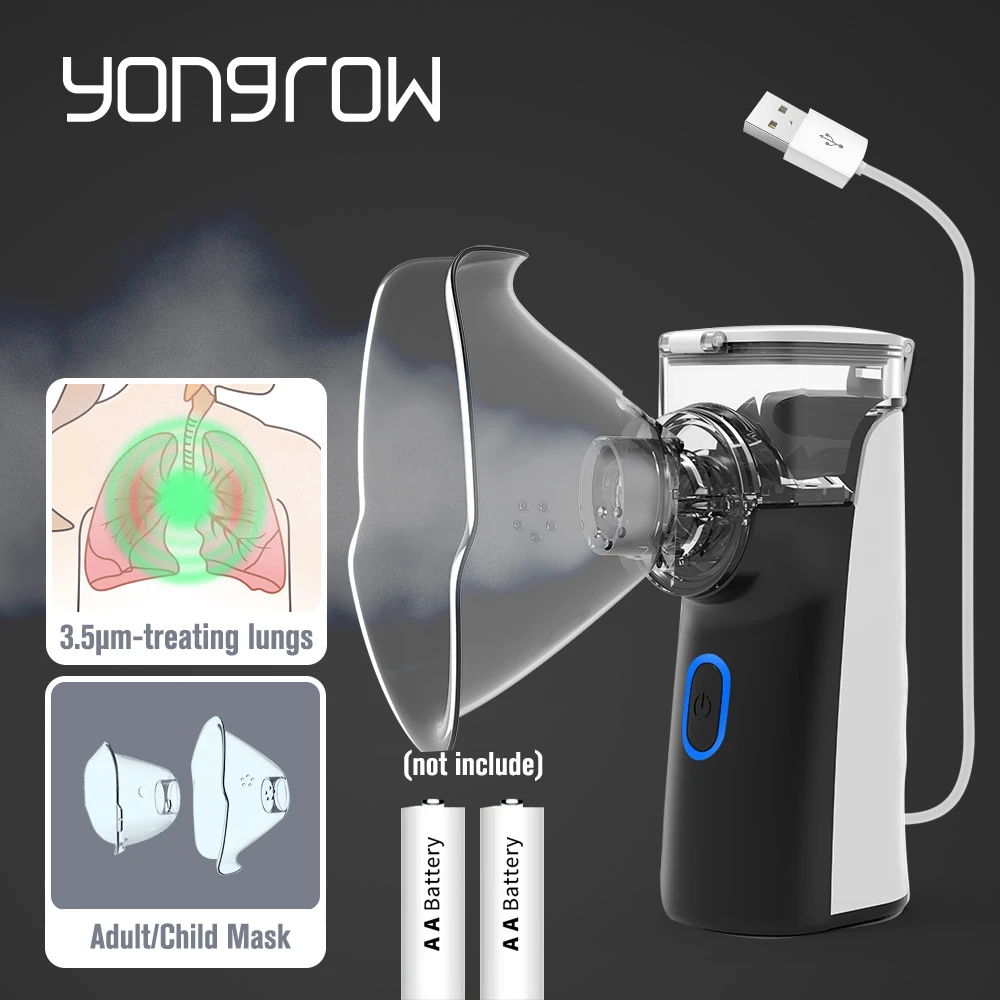 Yongrow医療ポータブルネブライザーミニハンドヘルド吸入器ネブライザー子供アダルトアトマイザーnebulizador医療機器喘息 蒸し器 Aliexpress