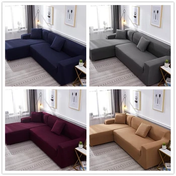 

Saoltexile Solid Couch Cover Sofa Dust Cover One/Two/Three/Four Seat Sofa Covers for Living Room YD69#