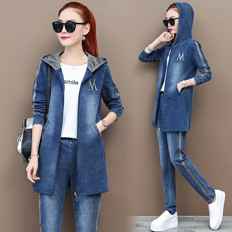 

Autumn Women Sportswear Tracksuit Loose Hoodie Jacket Sweatshirt+pant Running Jogger Fitness Gym Workout Casual Set Sport Suit
