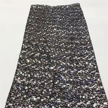 

Flower Pattern Sequins Lace Fabrics Embroidery African French Tulle Lace Fabrics Sequence Laces Nigerian Mesh Lace