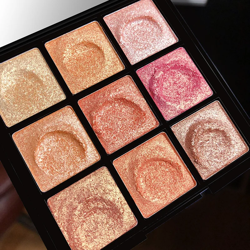 9 Color Eyeshadow Make Up Palette Shimmer Metallic Eye Shadow Powder Waterproof Nude Glow Pigment Beauty Makeup Cosmetic TSLM2