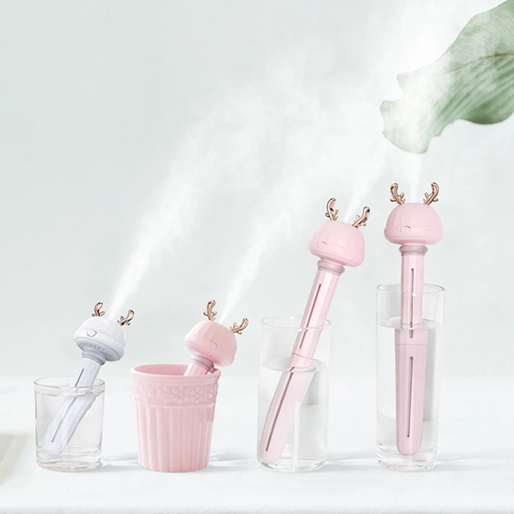 USB Portable Mini Air Humidifier Water Bottle Aroma Air Diffuser Mist Maker for Car Home Office Humidification Detachable