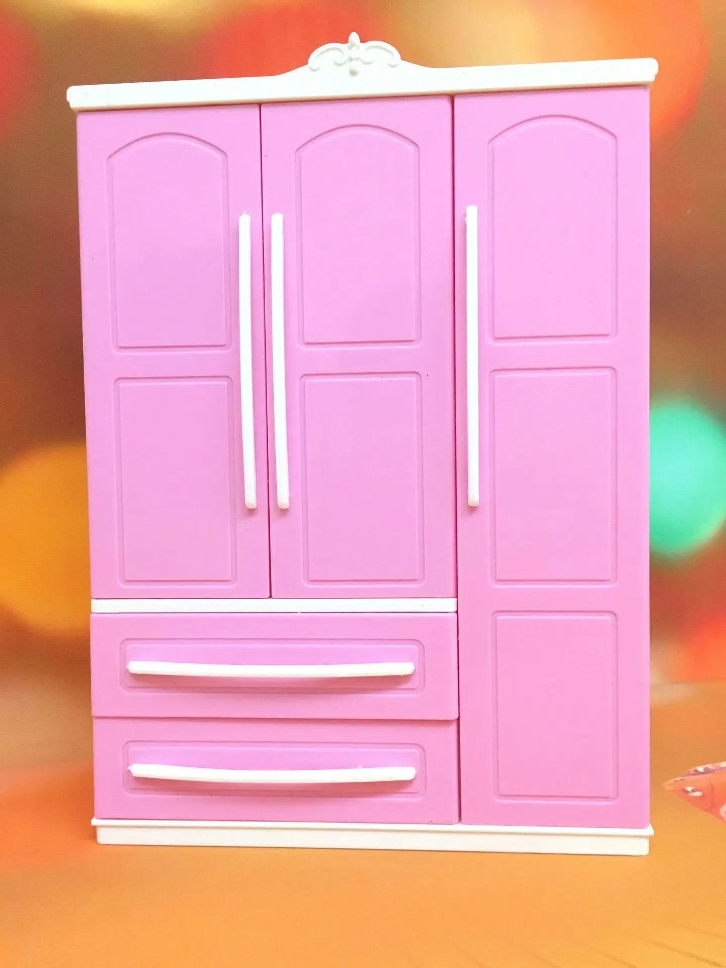 Maison de Poupées Mini Garde-robe Vêtements Cabinet for Kids Pretend Jouet 