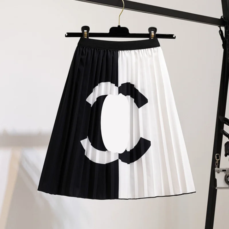 Moda europea marca plisada faldas de verano alta cintura elástica Mini falda de caricatura fiesta Jupe Femme 2021