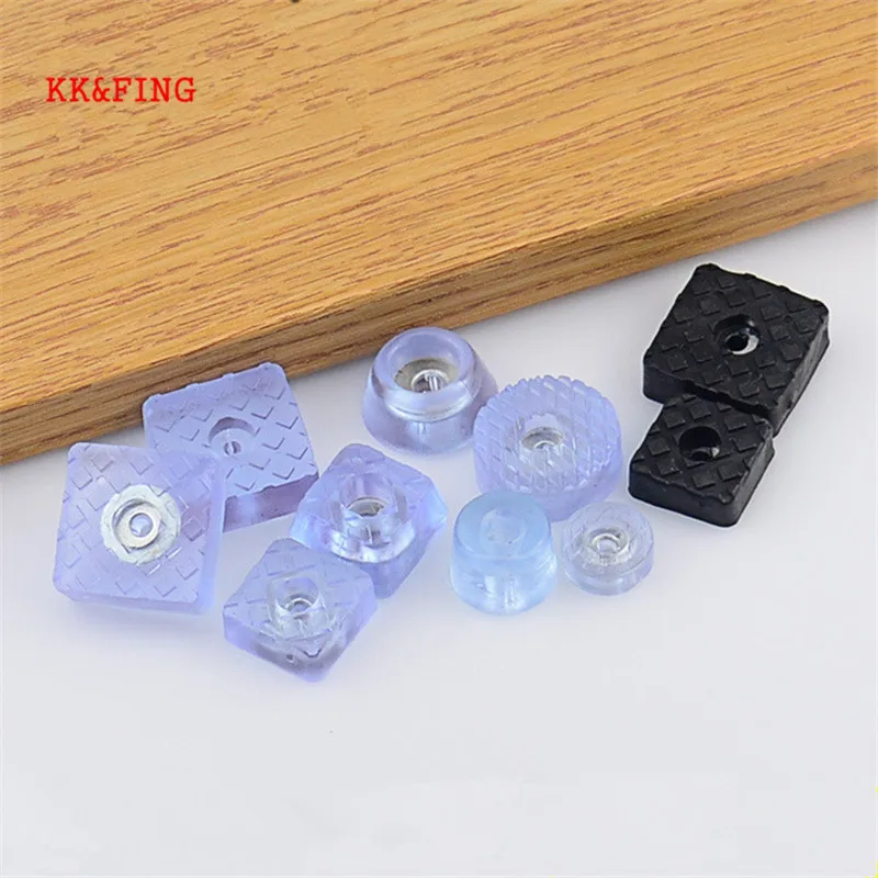 KK&FING 10pcs Clear Soft Furniture Chair Table Feet Leg Bottom Non-slip Pads Furniture Sofa Stool Foot Covers Floor Protectors