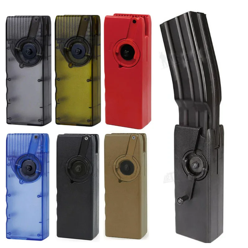 

Paintball M4 BB Speed Loader 1000rd Rounds Hand Crank Airsoft Military Quick Loader Hunting Bullet Carrier for Army Shooting