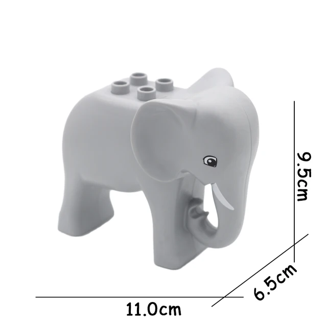 Big Size Building Blocks Animal Accessories Farm Figures Pig Rabbit Chicken Duck Dog Cat Bird horse Cow Sheep DIY Toys Gifts Elephant Dad