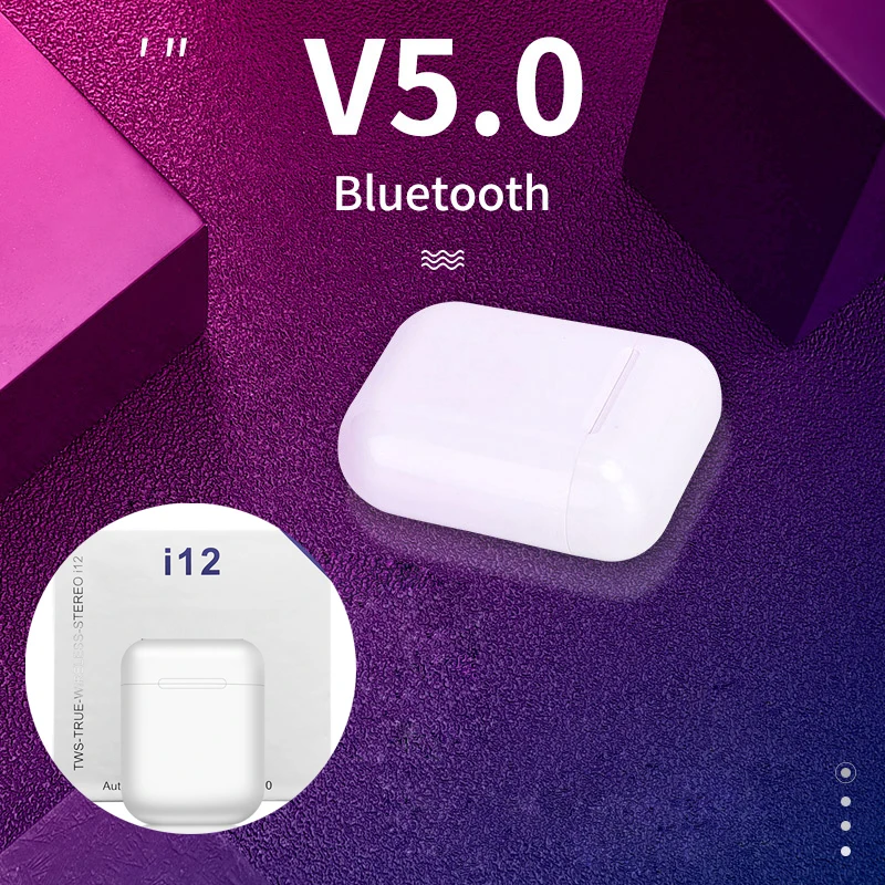 

i12 tws Bluetooth Earphone Wireless Earbuds Hands free Business Earpieces Sport Headset Bluetooth music Earphone Earbuds