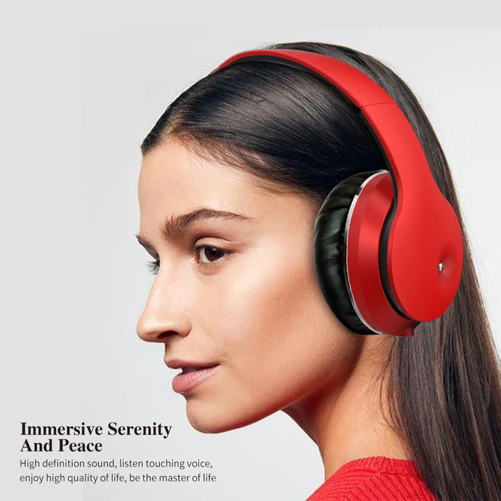2020 New B5 Wireless Bluetooth headset stereo mp3 for MusicGameComputer Support TF card with AUX Cable Microphone (7)