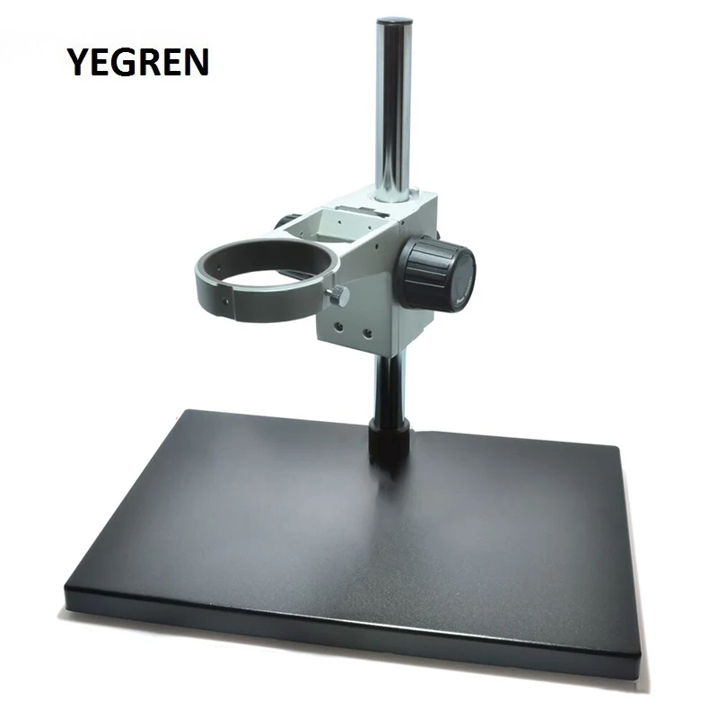 Large Microscope Stand Heavy Duty Working Stage with Adjustable Focus E-Arm Ring Holder 76 mm for Digital Microscope