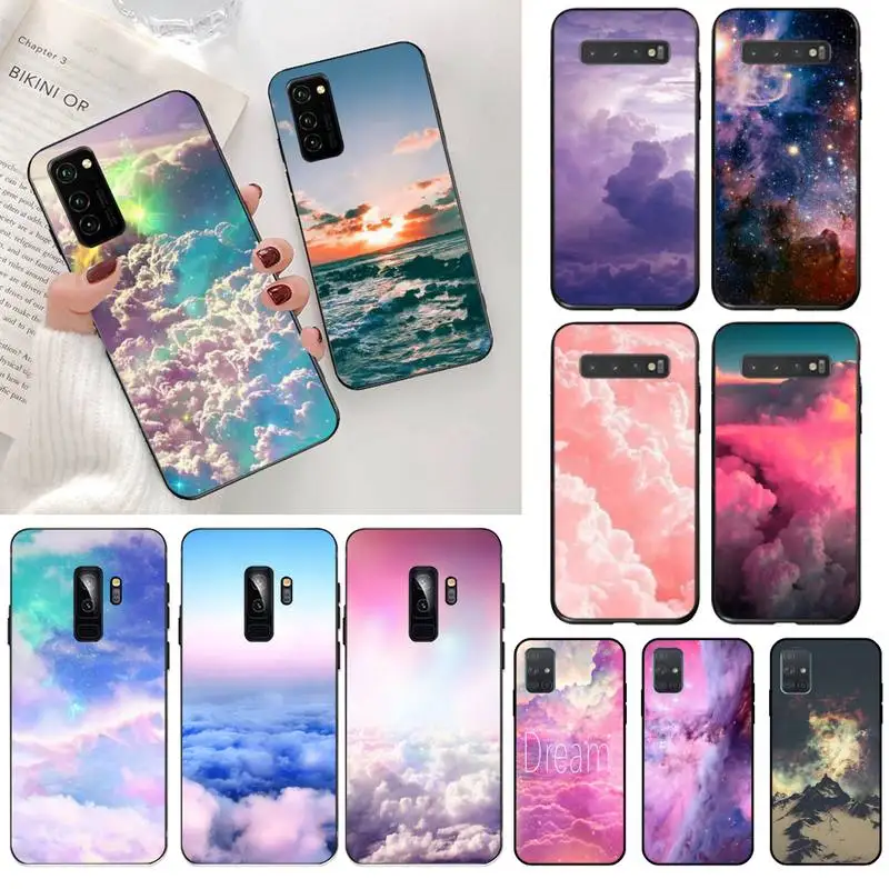 Милый чехол для телефона с рисунком облаков космоса и неба Samsung S20 plus Ultra S6 S7 edge S8 S9
