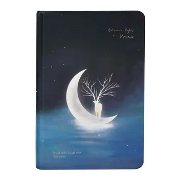 

A5 Daily Notebook Stationery Supply To Do List Office Writing Cute Deer Drawing Luminous Illustrations Sketchbook School Gift