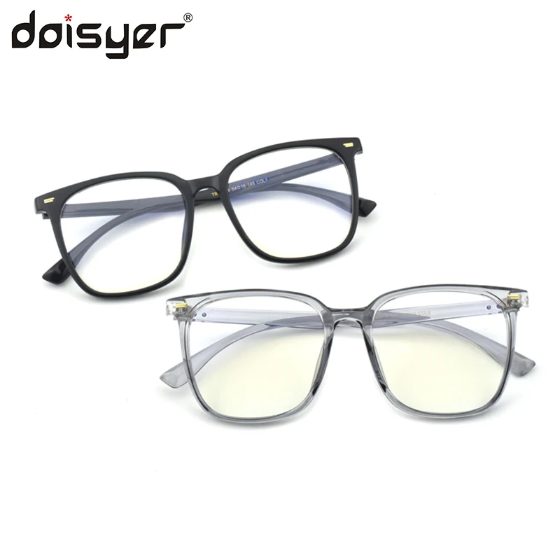 

DOISYER Tr90 Retro large frame anti blue light glasses for men and women