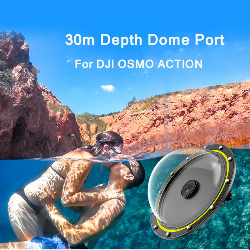 30 м водонепроницаемый купольный порт для DJI OSMO ACTION Divng водонепроницаемый корпус Чехол прозрачный купольный чехол для osmo action аксессуары