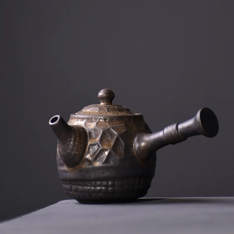 Золотой LUWU Япония керамические чайники kyusu винтажные китайские кунг-фу чайная кружка, сосуды для питья 200 мл - Цвет: Золотой