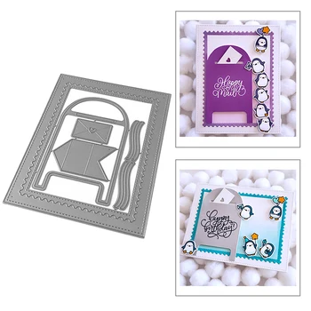 

2020 New Rectangle Frame and Mailbox Envelope Metal Cutting Dies For DIY Embossing Greeting Card Cut Paper Scrapbooking No Stamp