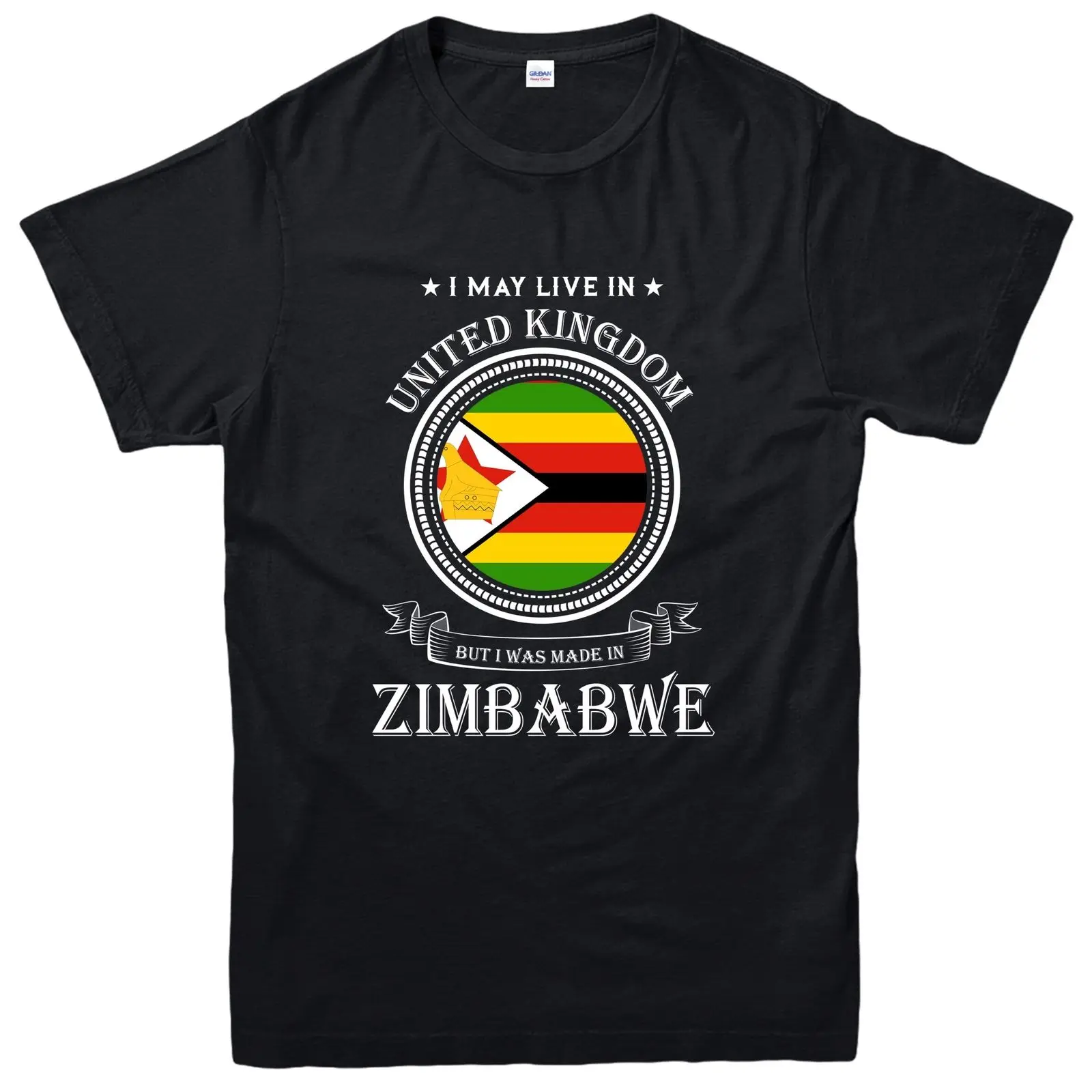 Сделанная в Zimbabwe ве футболка жизнь Великобритании нация любовь тройник Новые
