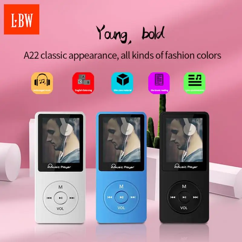 

A22 Music Player Protable MP3 Player Recorder E-Book Reader FM TF Card With 1.8 Inch Touch Color Screen 500mAh Lithium Battery