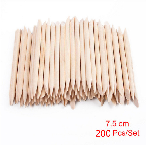 200pcs/set 100pcs/set Orange Women Lady Double End Nail Art Wood Stick Cuticle Pusher Remover Pedicure Manicure Tool Set