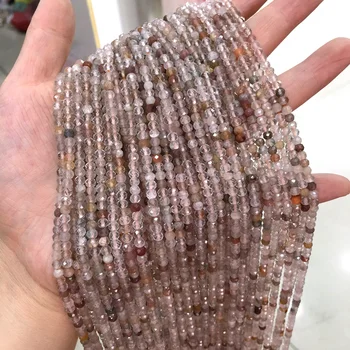 

Natural Faceted Stone Loose Beads Citrine Small Beads Charms For Jewelry Making DIY Necklace Bracelet Accessories