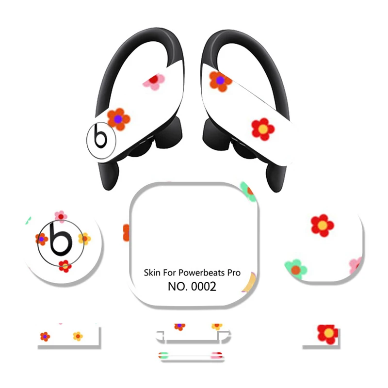 Набор персонализированных наклеек с защитой от царапин s для Powerbeats Pro, стикер для наушников, защитная пленка, наклейка для защиты кожи s - Цвет: 01 white