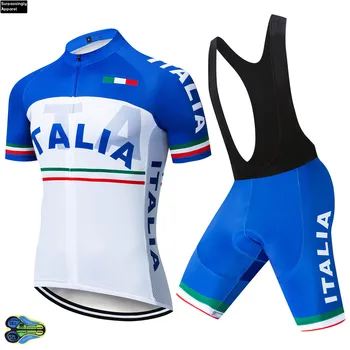

TEAM 2019 ITALIA Blue CYCLING JERSEY 16D Bike Shorts Set Ropa Ciclismo Mens Summer Quick Dry Pro Bicycle Maillot Pants Clothing