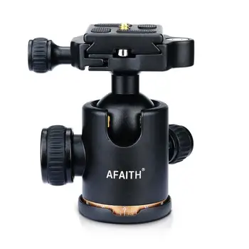 

AFAITH Camera Tripod Ball Head with Quick Release Plate 1/4" Screw Max Load 8kg Original Q666 Tripod Head for Camera Accessories