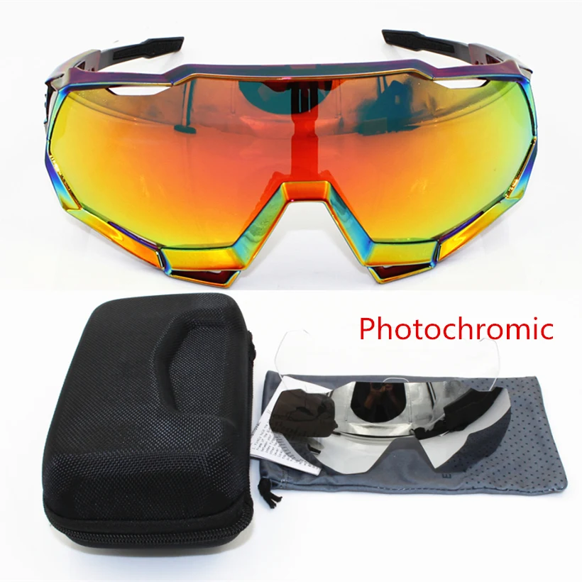 Auto change Photochromic SL Brand Base Sports Bicycle Sunglasses Gafas ciclismo Cycling Glasses Eyewear 3 lens Peter speed - Цвет: 8