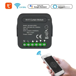 Tuya WiFi Intelligent Curtain Swtich Device Sharing Timing APP Control Compatible with Alexa Google Home Voice Control