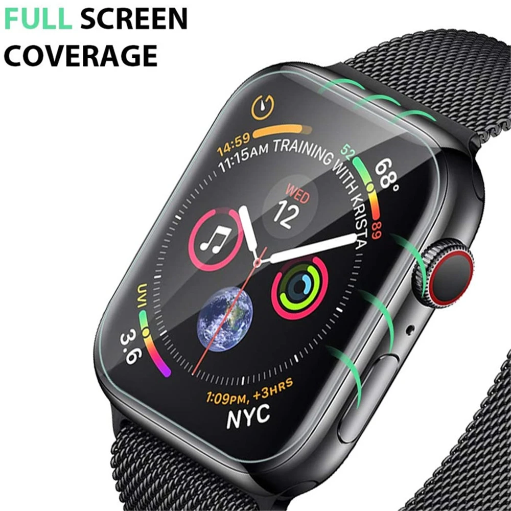 1-4PCS Hydrogel Film for Apple Watch 7 6 SE 5 4 3 2 1 Screen Protectors for Apple Watch Series 38mm 42mm 45mm 41mm 40mm 44mm