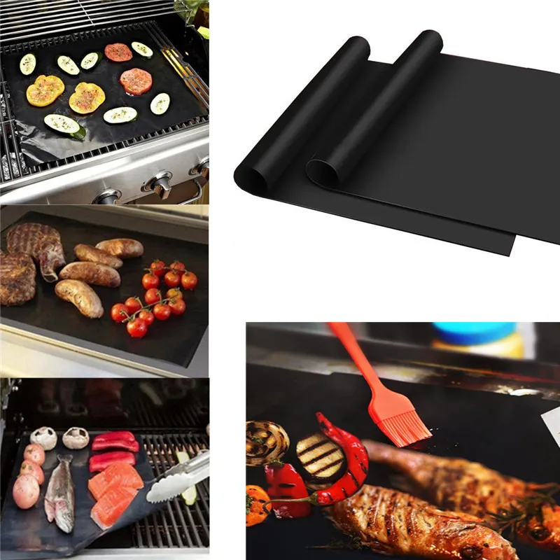 

1Pcs 33*40cm Kitchen Gadgets Non-stick BBQ Grill Mat Baking Tools Mat Teflon Grilling Sheet Heat Resistance BBQ Accessories