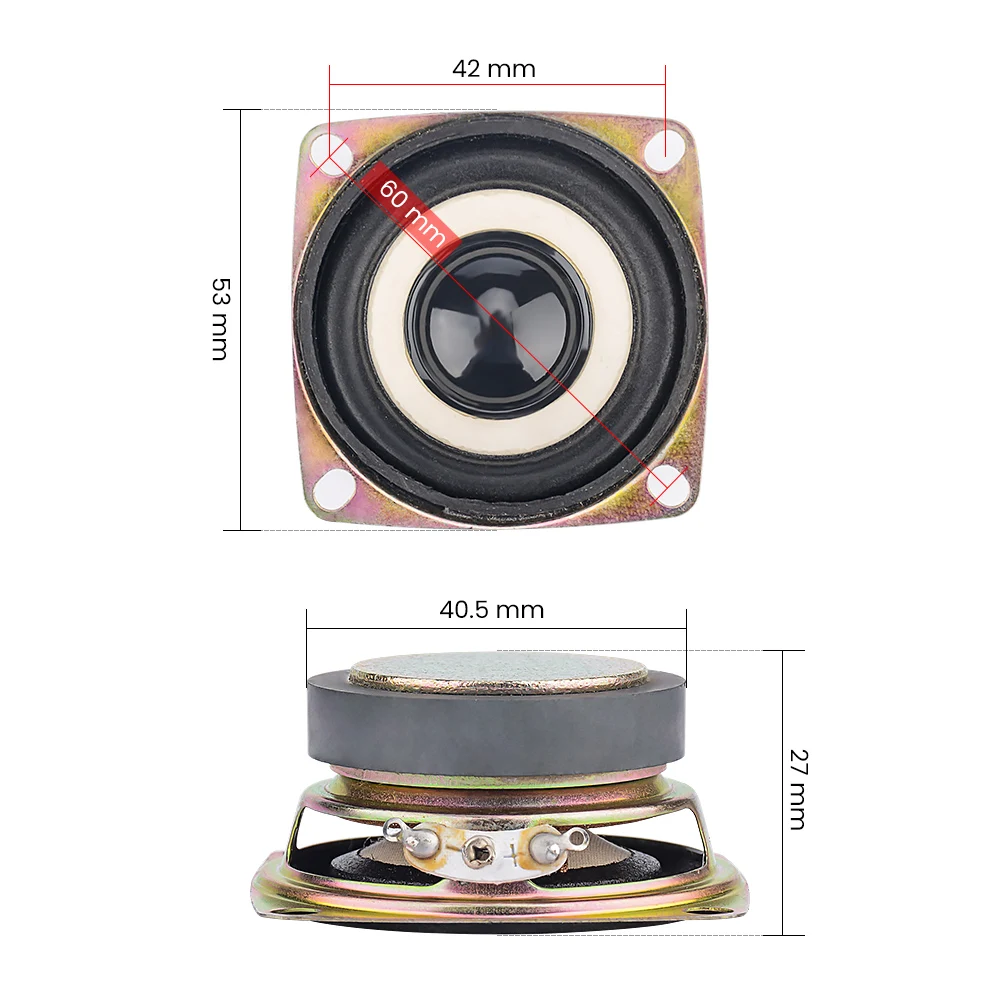 AIYIMA 2 шт. 52 мм полный диапазон динамики Fever 4 Ом 3 Вт аудио портативный мини динамик