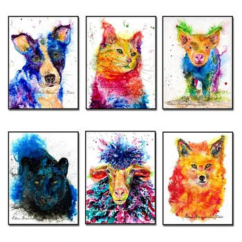 

DIY Diamond Painting Colorful Animals Diamond Embroidery Full Square/Round Diamond Mosaic Picture of Rhinestones Cross Stitch