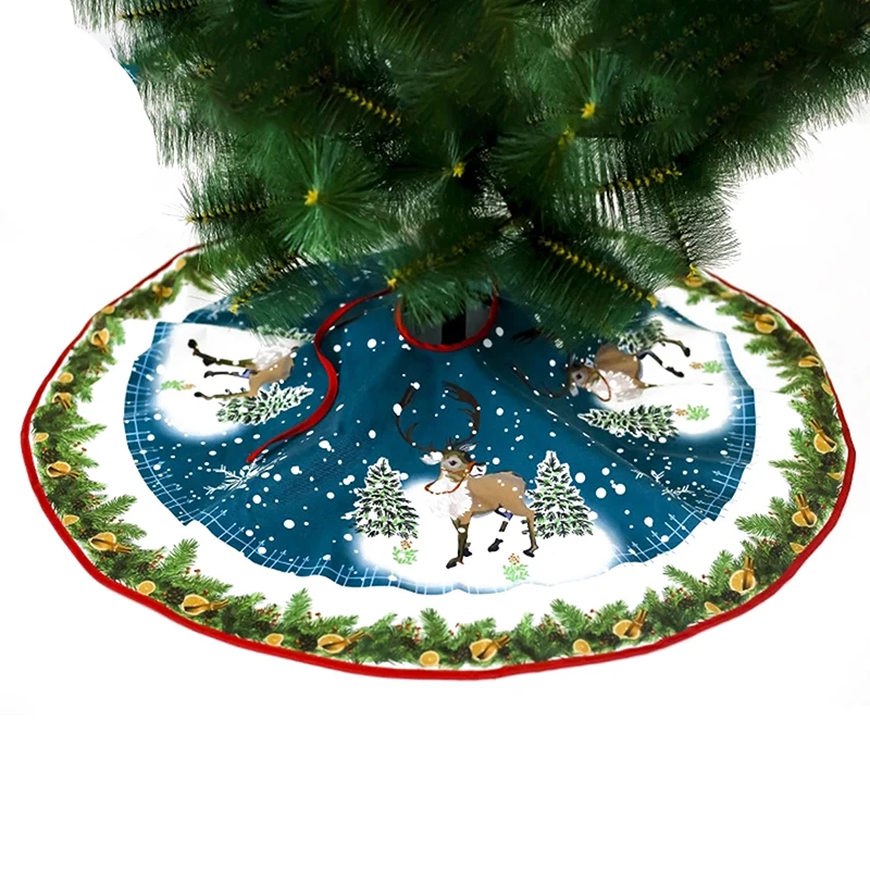 Christmas Tree Skirts With Bandage Blanket Xmas Tree Foot Carpet Gift
