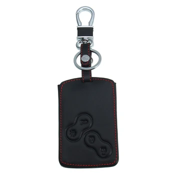 

Leather Key Case Cover Holder Bag with Keychain For Renault Koleos Laguna 2 3 Megane 1 2 3 Sandero Scenic Captur Clio Duste
