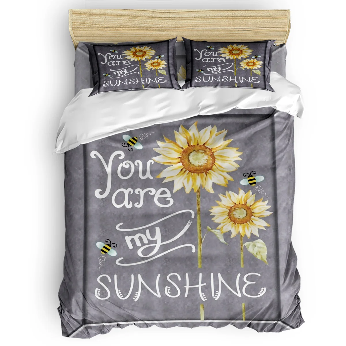 

You Are My Sunshine Sunflower Printing Custom Bedding Set 3D Digital Printing Christmas Bedding Set US KING QUEEN