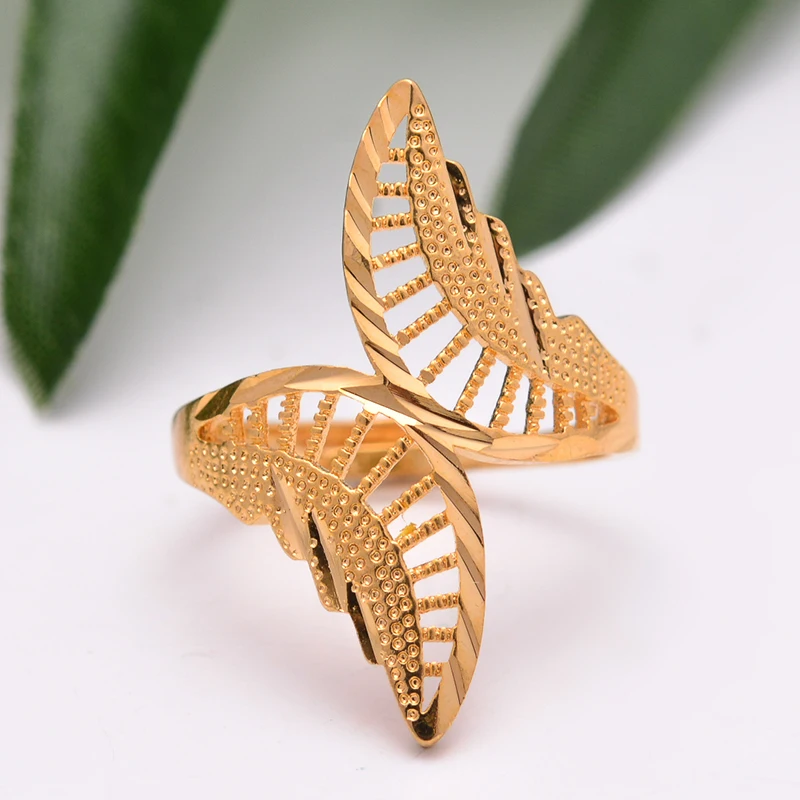 Кольца 24k Эфиопия Нигерия Африка эрит омугод удача золотой цвет Узор Свадебные