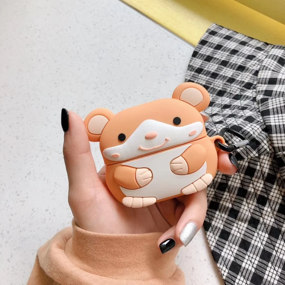 

Cute Cartoon 3D Mouse Earphone Cover for Apple Airpods Pro Case Silicone Airpod 3 Cover Portable Bluetooth Earbud Case with Hook