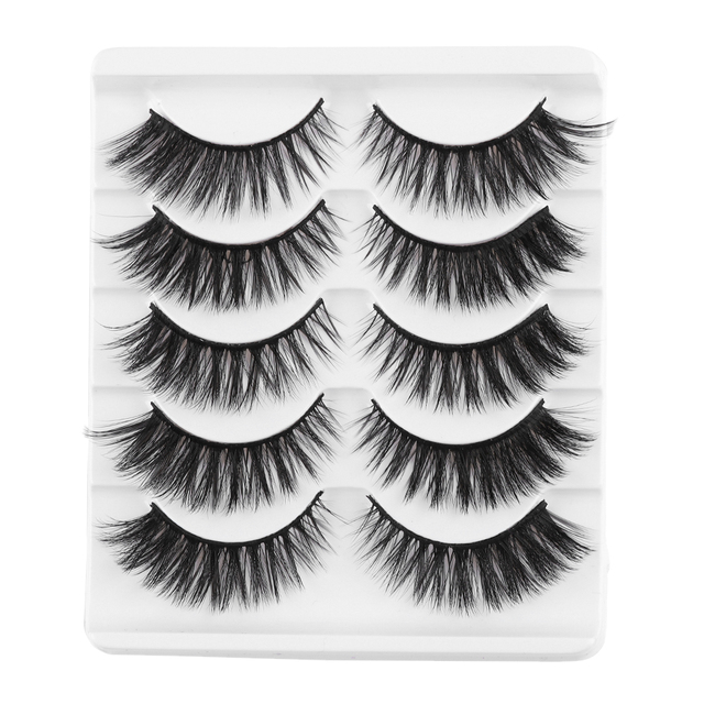 3D/5D/6D Faux Mink Hair False Eyelashes Long Full Volume Fluffy Wispies Lashes Handmade Eyelashes Extension Tools