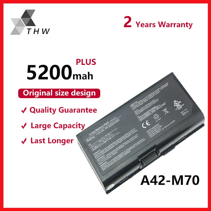 THW Аккумулятор для ноутбука Asus A32-F70 A32-M70 L0690LC M70 N70 N90 L082036 F70sl G71V M70v M70VN X71SL X72J F70 A41-M70 |