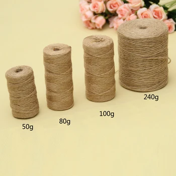 

Natural Jute Twine Burlap String Hemp Rope Party Wedding Gift Wrapping Cords Thread DIY Scrapbooking Florists Craft Decor