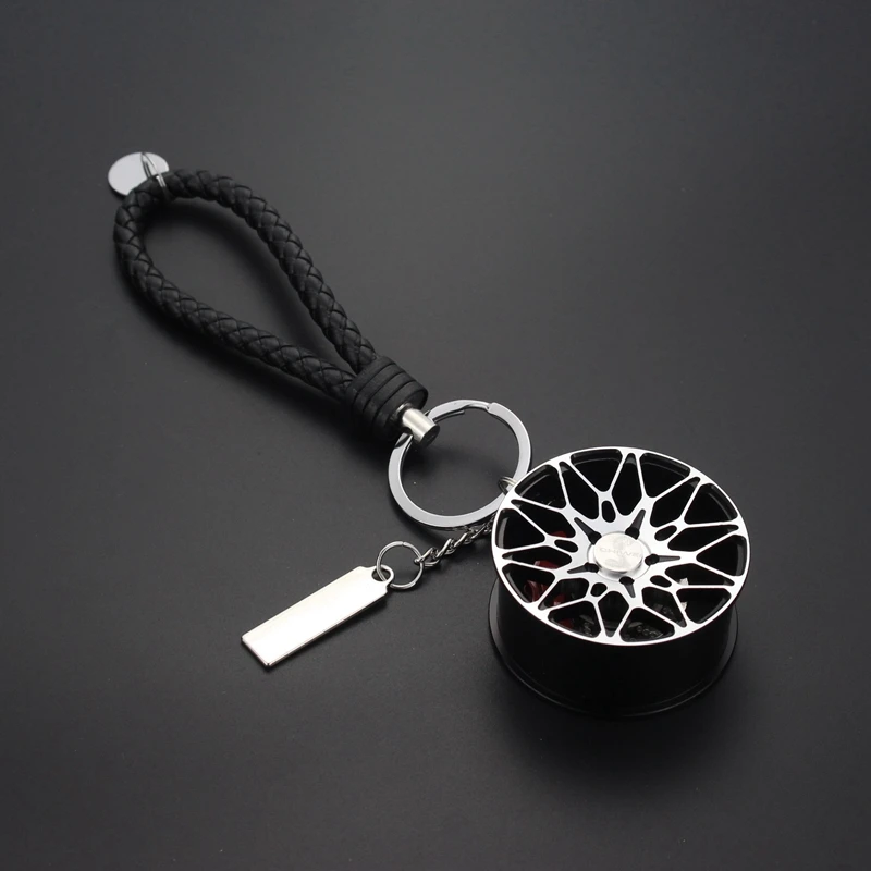 

Alloy Rim Model Keychain Car Key Holder Ring Removable Brake Disc Lanyard Keyring Auto Motorcycle Pendant Key Chains For Keys
