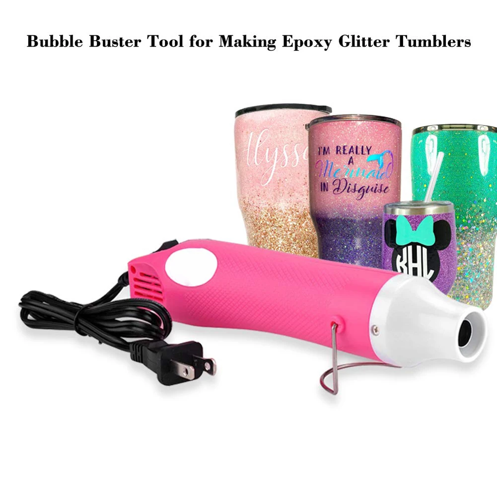 

20pcs Bubble Buster Tool Making Epoxy Glitter Tumblers Bubble Remover Tool with Heat Gun Brushes Measuring Cup for Working