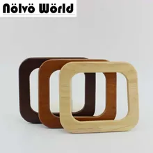 5 pair=10 pieces,15X13cm Solid tree Wood Big DIY bags handbags handle,Oak purse square handle replacement