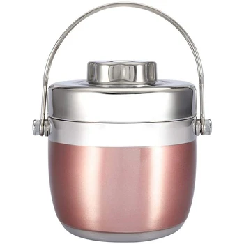 

Thermal Lunch Box with Handle Portable Stainless Steel Insulated Soup Pot Bento Box Fruits Food Container Storage